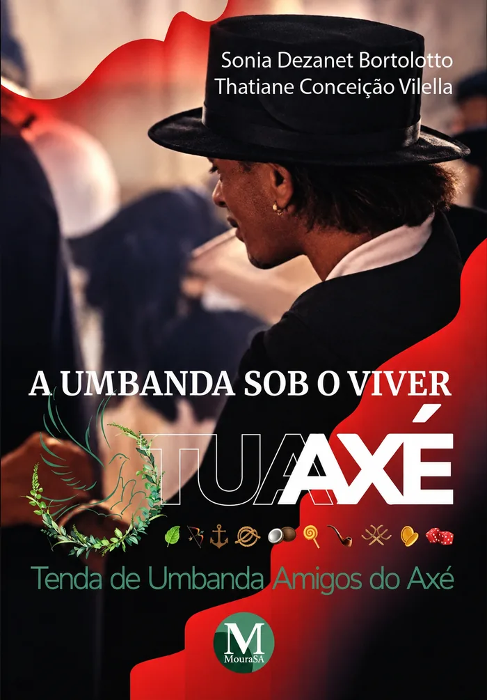 Capa do livro A Umbanda sob o Viver TuaAxé, com a foto de um médium de chapéu preto.